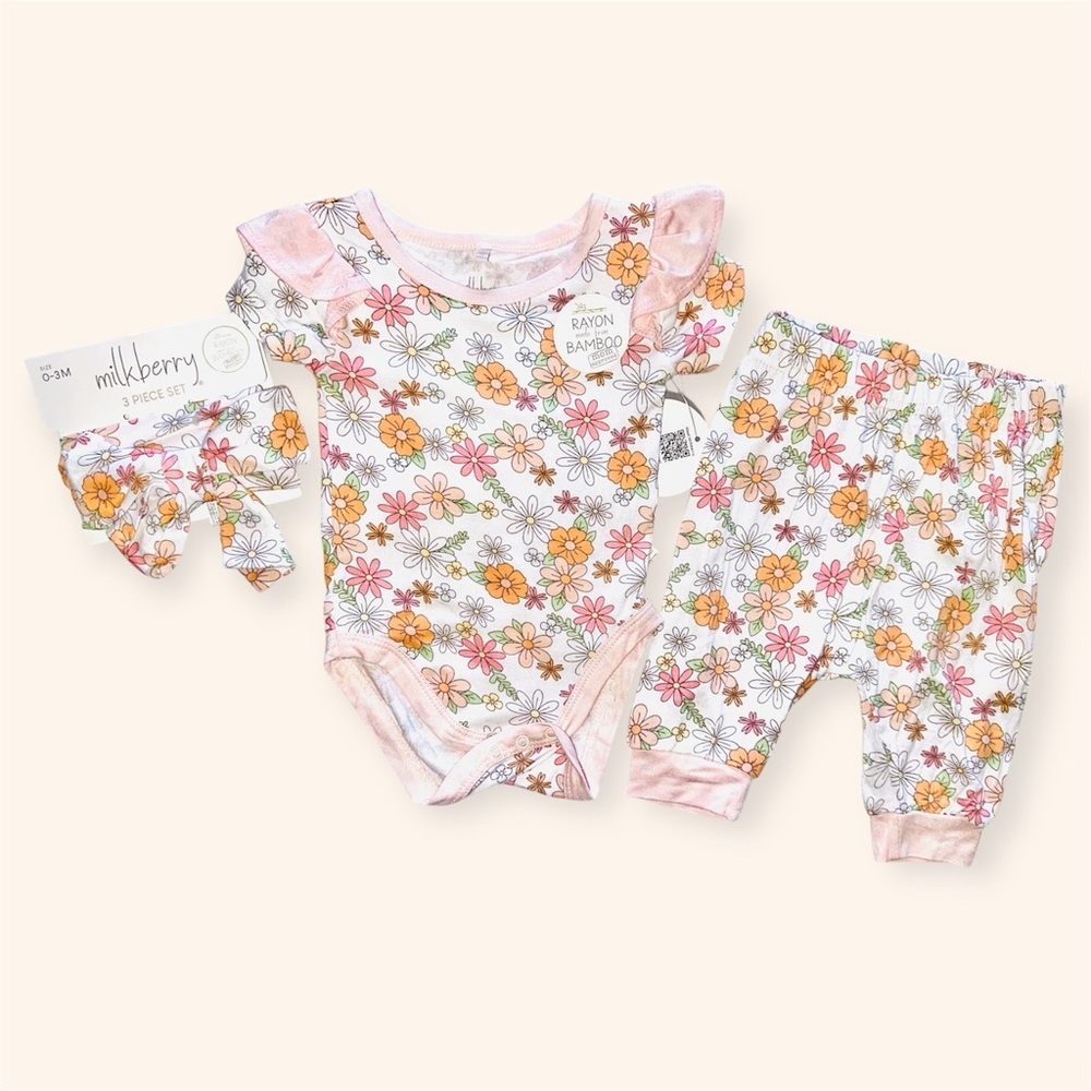 New Milkberry 3pc Bamboo Set